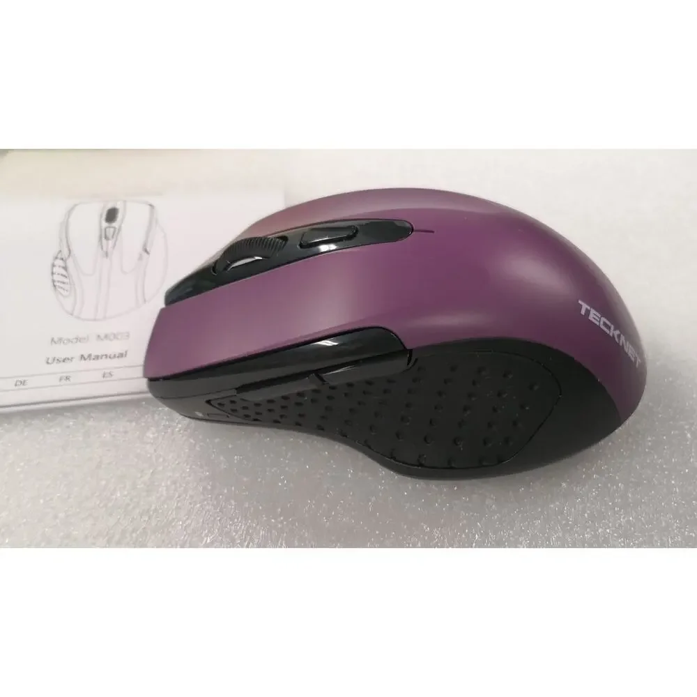 Purple Tecknet M003 Quiet Wireless Mouse 6 Buttons & Adjustable DPI Levels